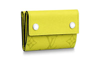 LOUIS VUITTON Discovery Compact Wallet Monogram Bahia Taiga Yellow