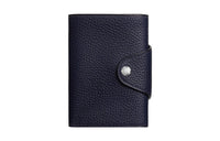 HERMES Iliade Cow Leather Wallet Men's 2Z Bleu Nuit Midnight Blue