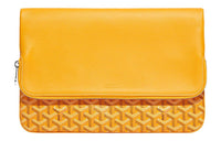 GOYARD Sainte-Marie Canvas With Calfskin Clutch Large Size Unisex Yellow