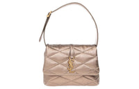SAINT LAURENT Calfskin Crossbody Bag Shoulder Bag Women's Silver Gray