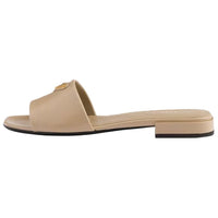 PRADA Saffiano Slide Slippers Women's Beige