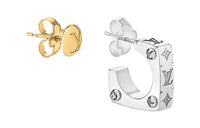 LOUIS VUITTON Monogram Bold Metal Earrings Unisex