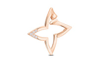LOUIS VUITTON Ombre Blossom Overlap Hoop Pink Gold And Diamonds