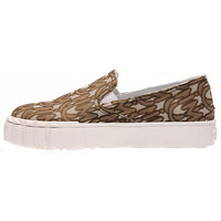 MIU MIU Low-Top Skateboard Shoes Women's Brown White