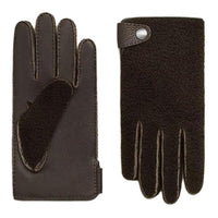 HERMES Sheepskin Gloves Men's Brown