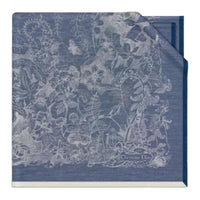 DIOR Mulberry Silk, Cashmere, Jacquard Shawls Women's Dark Blue