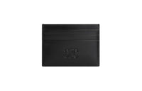 CELINE Satin Cow Leather Card Holder Tubas Men's Black
