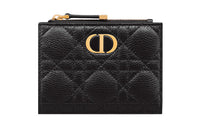 DIOR Caro Calfskin Wallet Women's Black