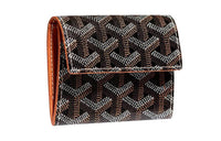 GOYARD MARIGNY Canvas With Leather Coin Purse Women's Black/Brown