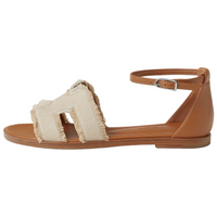 HERMES Santorini Strap Sandals Women's Umber