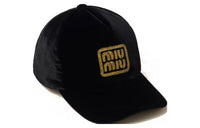 MIU MIU Fabric Baseball Caps Women's Black