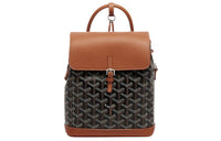 GOYARD Canvas With Leather Shoulder Bag Backpack Mini Women's Black Umber