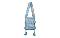 DIOR Fabric Bucket Bag Handbag Shoulder Bag Women's Cornflower Blue
