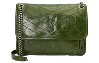 SAINT LAURENT Niki Suede Hobo Bag Handbag Shoulder Bag Women's Jasper