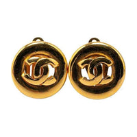 CHANEL Pre-Owned 20th Century  Plated CC Clip On Costume Earrings
