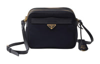 PRADA Fabric With Leather Crossbody Bag, Shoulder Bag Women's Marine Blue