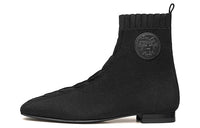 HERMES Calvi Duo Ankle Boots Women's Black