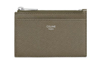 CELINE Grain Calfskin Coin Purse, Card Holder Men's Olive Green