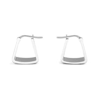 CELINE Formes Abstraites Pyramid Hoops In Brass With Rhodium Finish