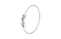 SAINT LAURENT 18K Gold Bangles Unisex Silver
