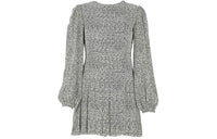 SAINT LAURENT SS20 Long Sleeved Dress Women's Gray
