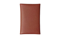 HERMES Calvi Evercolor Calfskin Card Holder Women's Ochre Red