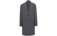 PRADA Triangle Logo Single Breasted Coat