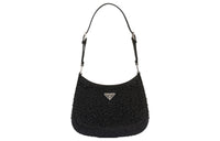 PRADA Cleo Fabric Shoulder Bag Women's Black