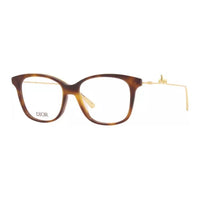 DIOR Acetate Metal Square Sunglasses Women's Havana/Gold