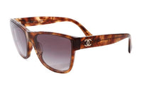 CHANEL Pre-Owned CC-plaque Rectangle-framed Tortoiseshell Sunglasses
