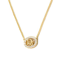 DIOR 1990s 2000s Logo Rhinestone Necklace