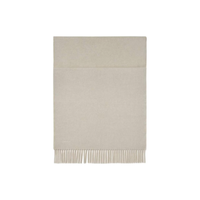 HERMES Cashmere Knit Scarves Unisex Beige