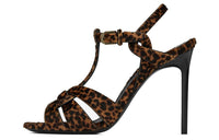 SAINT LAURENT Tribute Strap Sandals Women's Black Yellow