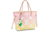 LOUIS VUITTON Neverfull Gradient Pastel Mm Light Pink