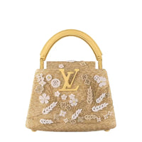 LOUIS VUITTON Capucines Woven Capusin Shoulder Crossbody Handbag Mini Women's Natural