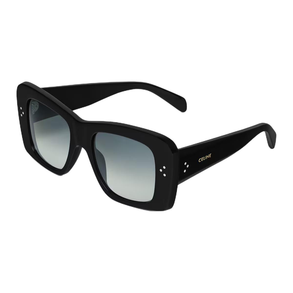 CELINE Acetate Square Sunglasses Women's Black