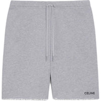 CELINE Men Moisture-Wicking Casual Shorts In Cotton Fleece Gray