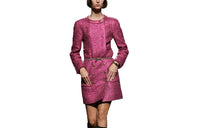 CHANEL Long-Sleeved Dresses Women's Pink