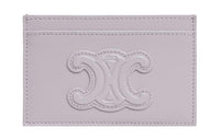 CELINE Triomphe Shiny Cow Leather Card Holder Women's Light Lilac
