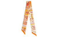 HERMES Silk Scarf Women's Orange