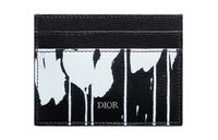 DIOR Raymond Pettibon Collaboration Calfskin Card Holder Regular Men's Black & White