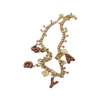 MIU MIU Leather Necklace/Pendant Women's Brown