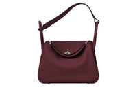 HERMES Lindy Taurillon Clemence Leather Handbag Shoulder Bag Women's 57 Bordeaux Red