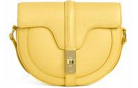 CELINE 16Besace Grain Cow Leather Handbag Shoulder Bags Women's Lemon
