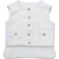 CHANEL 22 Fall And Winter 22S Vest Women's White