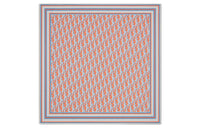 DIOR Silk Scarves Men Orange/Gray