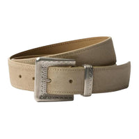 PRADA Suede Leather Belts Men's Light Beige