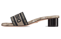 DIOR Dway Rubber Sole Slide Slippers Women's Beige
