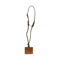 MIU MIU Leather Earphone Case Women's Brown
