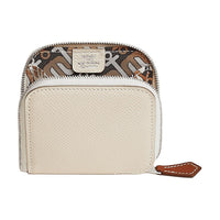 HERMES Silk'In Epsom Calfskin Coin Purse Women's Chalk White With Massala Tea Brown